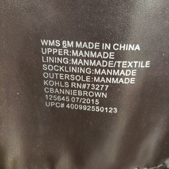 Croft & Barrow High Calf Side Zip Rounded Toe Brown Boots Size 6M - Picture 9 of 13